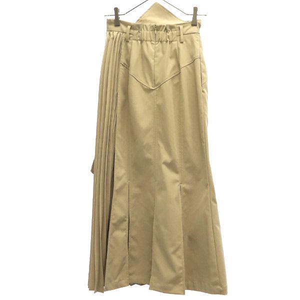 SNIDEL スナイデル SWFS214150 マキシ丈 ナロースイッチング スカート 0 ベージュ レディース