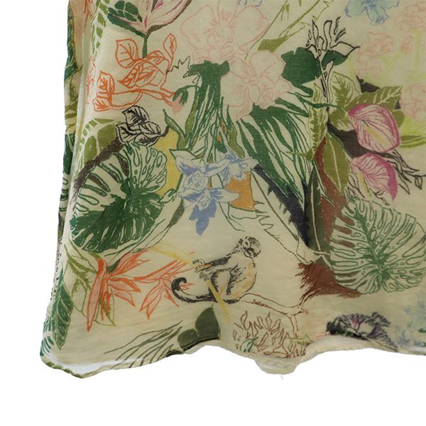 TOCCA トッカ 総柄 半袖 ワンピース 0 ホワイト系 フレンチスリーブ レディース