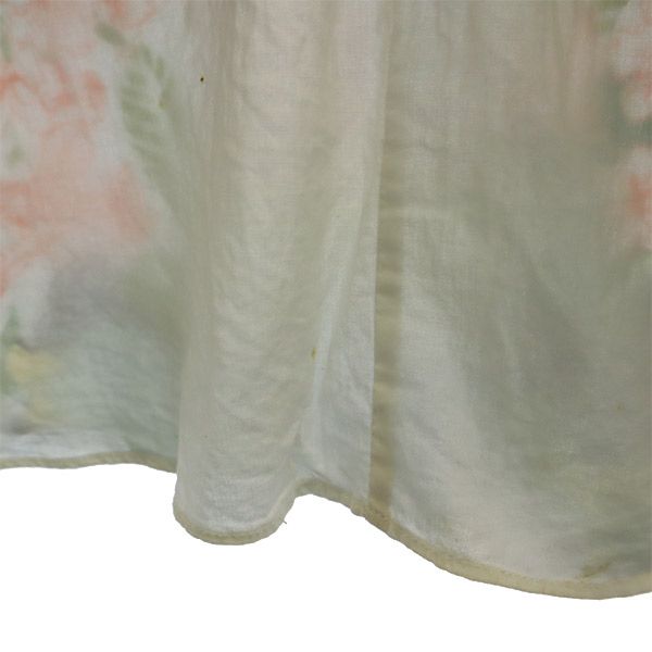 TOCCA トッカ 総柄 半袖 ワンピース 0 ホワイト系 フレンチスリーブ レディース