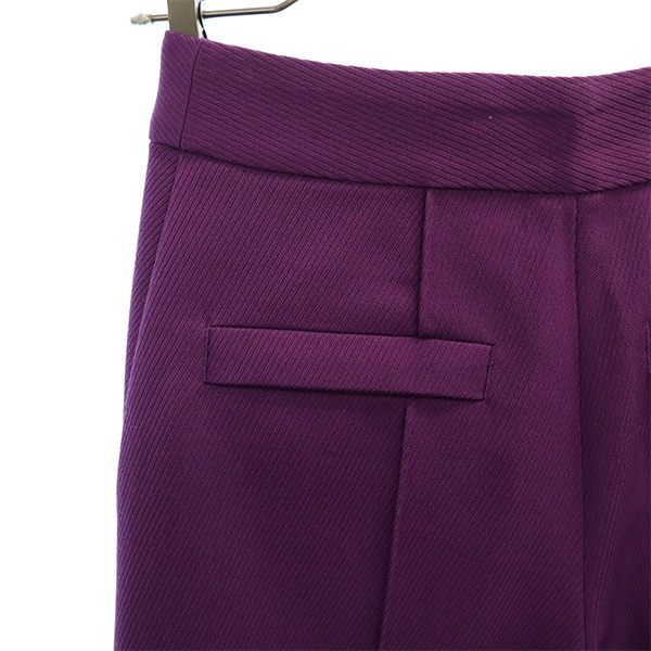 CYCLAS シクラス ウールブレンド ワイドパンツ 32 パープル レディース