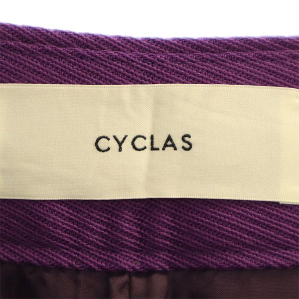 CYCLAS シクラス ウールブレンド ワイドパンツ 32 パープル レディース