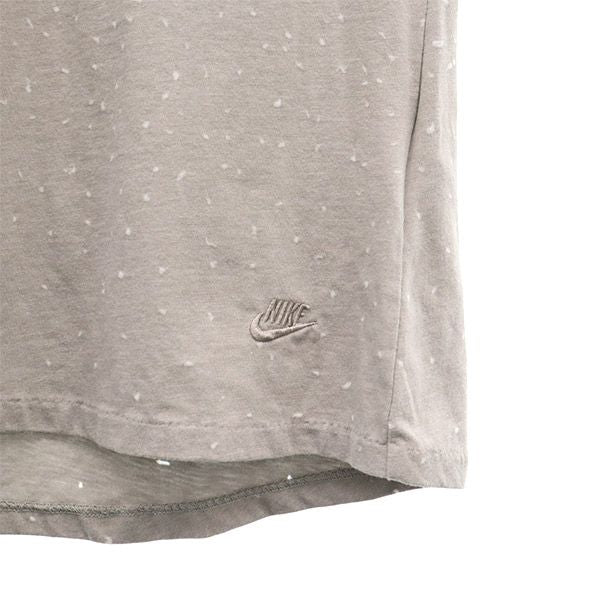 ナイキ 総柄 半袖 Vネック Tシャツ S グレー NIKE フレンチスリーブ レディース