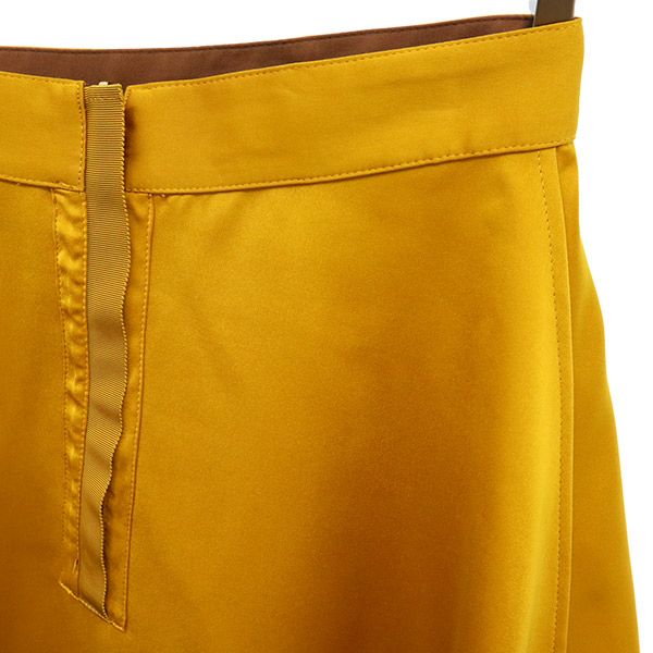 アダムエロペ ミディ丈 フレアスカート 36 イエロー Adam et Rope' レディース