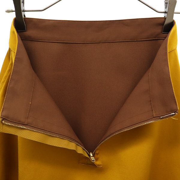 アダムエロペ ミディ丈 フレアスカート 36 イエロー Adam et Rope' レディース