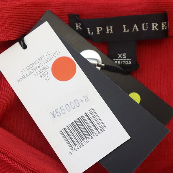 未使用 ラルフローレン ミディ丈 タイトスカート XS レッド RALPH LAUREN レディース