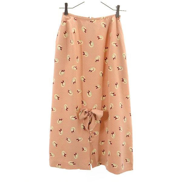 PINK HOUSE ピンクハウス ドット 帽子柄 ロングスカート ピンク系 レディース