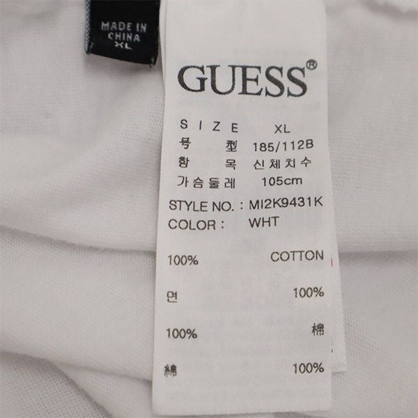 ゲス プリント 半袖 Tシャツ XL ホワイト Guess メンズ