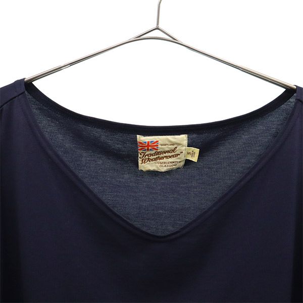 トラディショナル ウェザーウェア 半袖 Vネック Tシャツ S ブラック TRADITIONAL WEATHER WEAR レディース