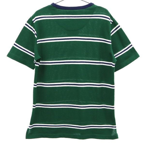 チャップス ボーダー 半袖 ヘンリーネック Tシャツ M グリーン CHAPS メンズ