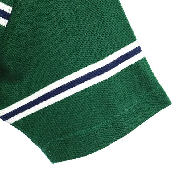 チャップス ボーダー 半袖 ヘンリーネック Tシャツ M グリーン CHAPS メンズ