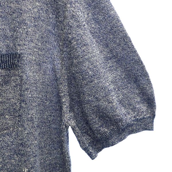 CIRCOLO1901 チルコロ1901 イタリア製 リネンブレンド 半袖 Tシャツ L ブルー レディース