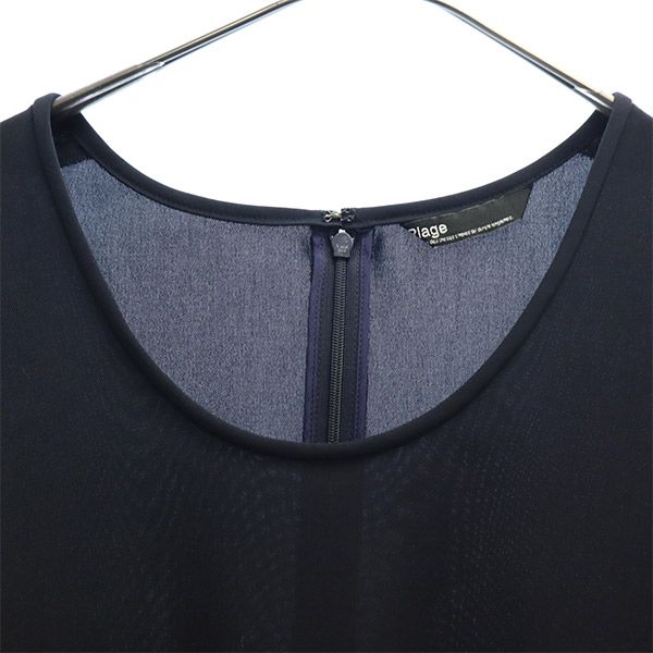 Plage プラージュ 日本製 ノースリーブ ワンピース ネイビー レディース