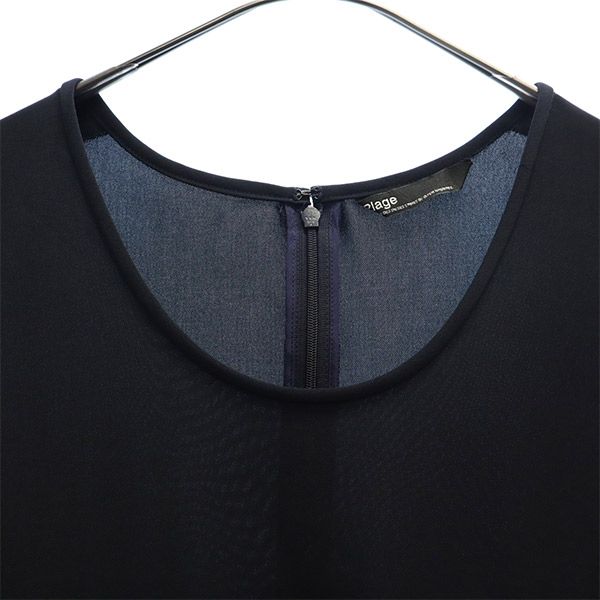 Plage プラージュ 日本製 ノースリーブ ワンピース ネイビー レディース