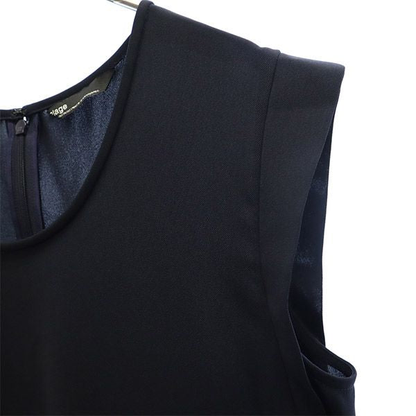 Plage プラージュ 日本製 ノースリーブ ワンピース ネイビー レディース