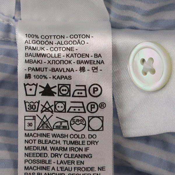 Levi's リーバイス シアサッカー ストライプ 半袖 シャツ M ブルー シアサッカー地 メンズ