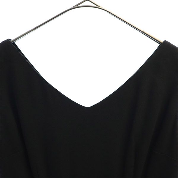 PIAZZA SEMPIONE ピアッツァセンピオーネ イタリア製 切替 ノースリーブ ワンピース 40 ブラック×ホワイト レディース