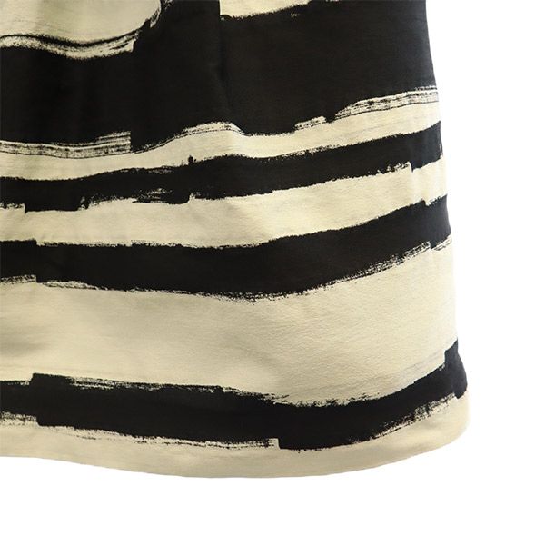 PIAZZA SEMPIONE ピアッツァセンピオーネ イタリア製 切替 ノースリーブ ワンピース 40 ブラック×ホワイト レディース