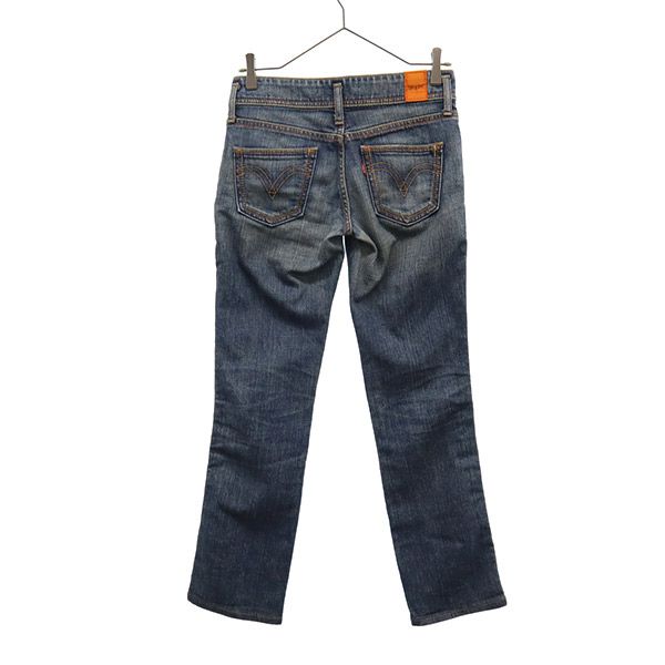 リーバイスレディスタイル ストレートデニムパンツ w27 ブルー Levi's LADY STYLE ジーパン レディース