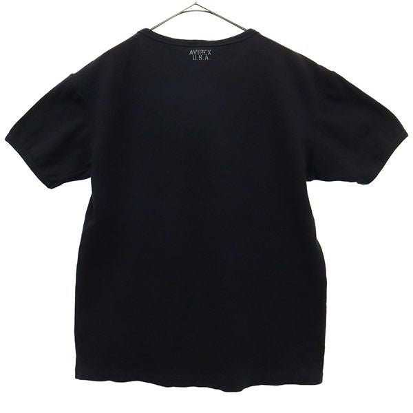 アヴィレックス ワンポイントプリント 半袖 Tシャツ M ブラック AVIREX メンズ