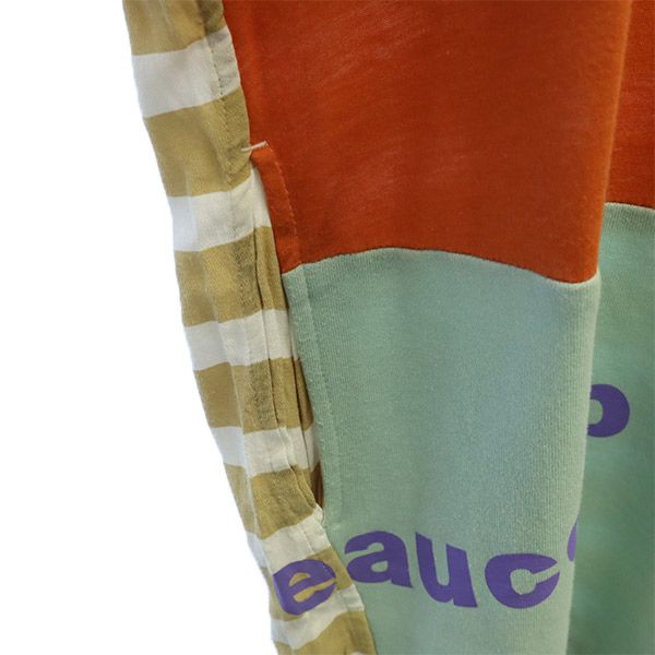 mercibeaucoup. メルシーボークー ボーダー 半袖 ワンピース 1 ブラウン×ホワイト レディース