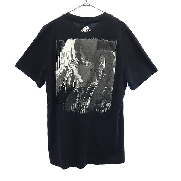 アディダス プリント 半袖 Tシャツ L ブラック adidas メンズ