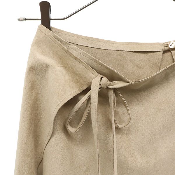 未使用 AERON エアロン ミディ丈 ラップスカート 36 ベージュ レディース