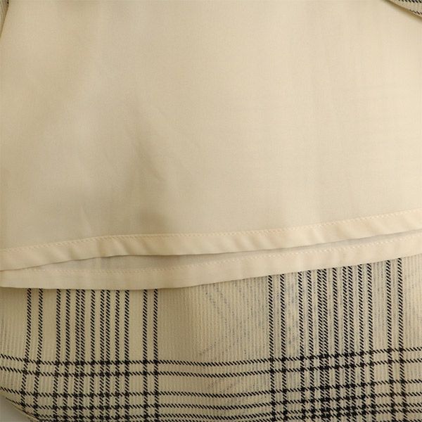 スナイデル SWFS201120 チェック プリーツ レイヤード ロングスカート 1 ベージュ系 SNIDEL レディース