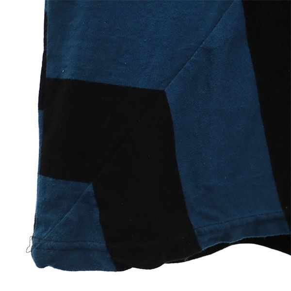 yoshiokubo GROUND FLOOR ヨシオクボ グランドフロア 総柄 半袖 Tシャツ 3 ブルー×ブラック メンズ