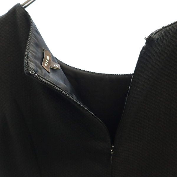 TOCCA トッカ 日本製 半袖 ワンピース 2 ブラック フレンチスリーブ レディース