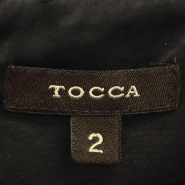 TOCCA トッカ 日本製 半袖 ワンピース 2 ブラック フレンチスリーブ レディース