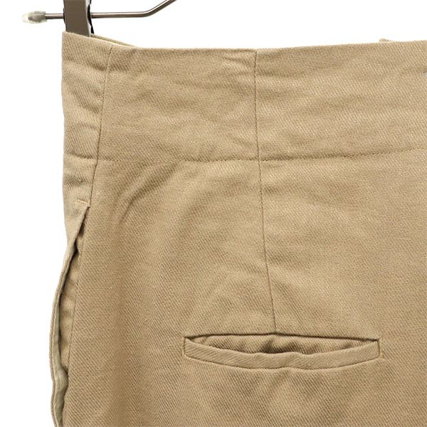 SERGE de bleu サージ 日本製 リネンブレンド ワイドパンツ 38 ベージュ レディース