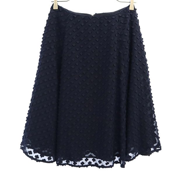 TOCCA トッカ レースシフォン ミディ丈 レース シフォン スカート 2 ネイビー レディース