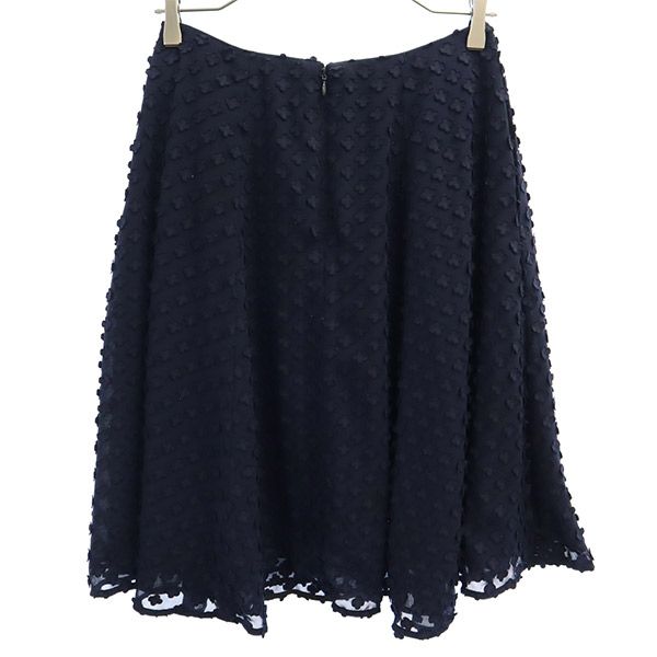 TOCCA トッカ レースシフォン ミディ丈 レース シフォン スカート 2 ネイビー レディース