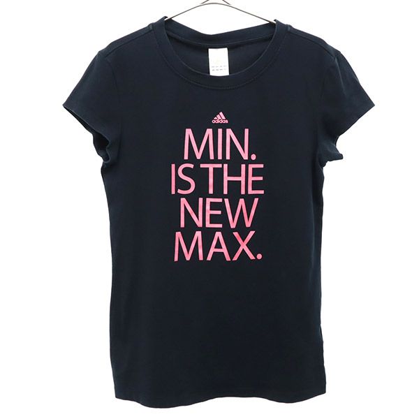 アディダス プリント 半袖 Tシャツ L ブラック adidas レディース