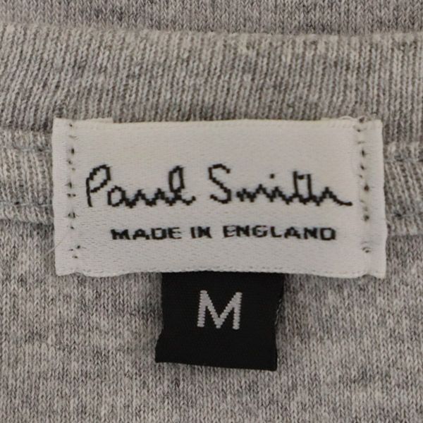 ポールスミス 英国製 プリント 半袖 Tシャツ M グレー Paul Smith レディース