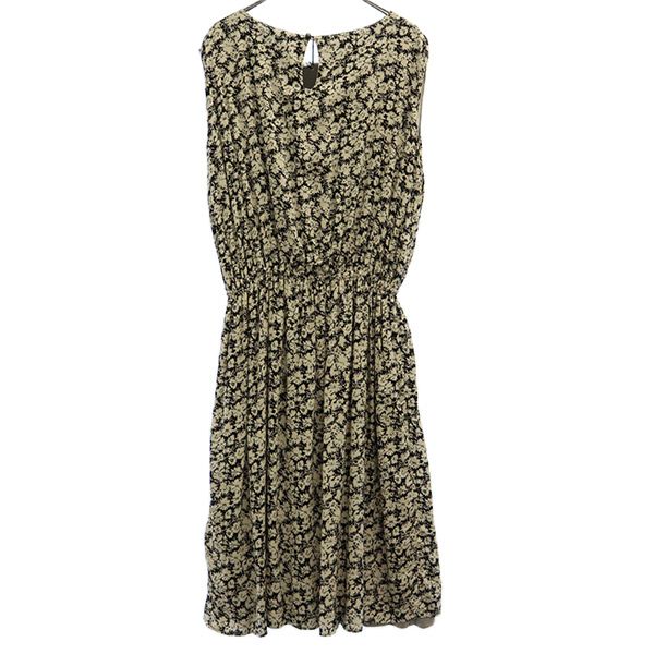 未使用 ROSSO ロッソ プリント ノースリーブ リバーシブル ワンピース F ブラック アーバンリサーチ レディース