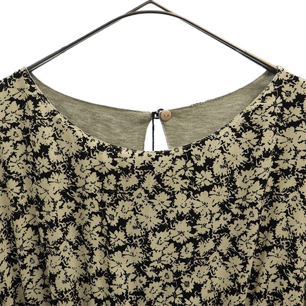 未使用 ROSSO ロッソ プリント ノースリーブ リバーシブル ワンピース F ブラック アーバンリサーチ レディース