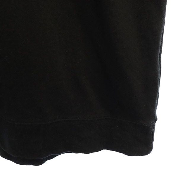 オニツカタイガー ロゴ刺繍 半袖 スウェット XS ブラック ONITSUKA TIGER カットオフ Tシャツ レディース