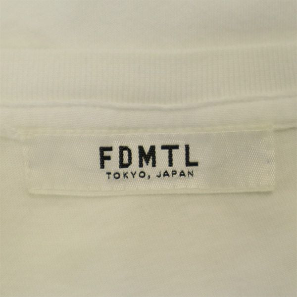 FDMTL ファンダメンタル 刺繍 半袖 Tシャツ ホワイト メンズ