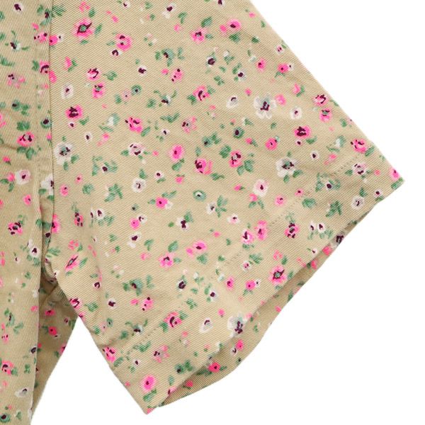 ナゲッツ 日本製 総柄 半袖 シャツ M ベージュ Nuggets レディース