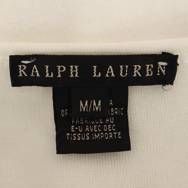 ラルフローレン USA製 半袖 Tシャツ M ホワイト RALPH LAUREN レディース