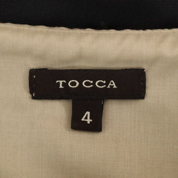 TOCCA トッカ 日本製 半袖 切替 ワンピース 4 ブラウン×ブラック レディース