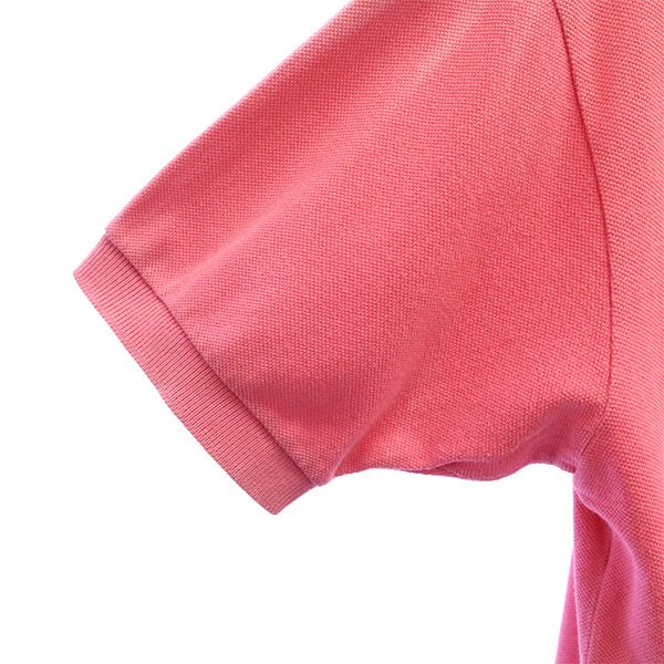 ラコステ 半袖 ポロシャツ ピンク LACOSTE 鹿の子 メンズ