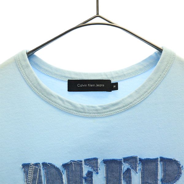 カルバンクラインジーンズ 半袖 Tシャツ M ブルー Calvin klein Jeans レディース
