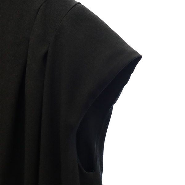 ENFOLD エンフォルド 半袖 フレンチスリーブ ワンピース 38 ブラック レディース