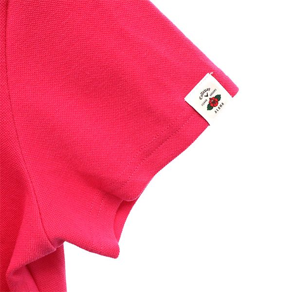 キャロウェイ 刺繍 ゴルフ 半袖 ポロシャツ L ピンク Callaway レディース