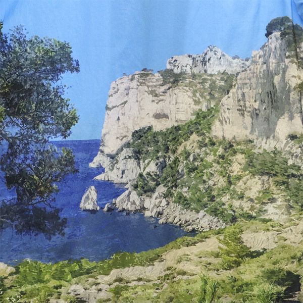 LACOSTE ラコステ 総柄 半袖 シャツ 39 ブルー メンズ