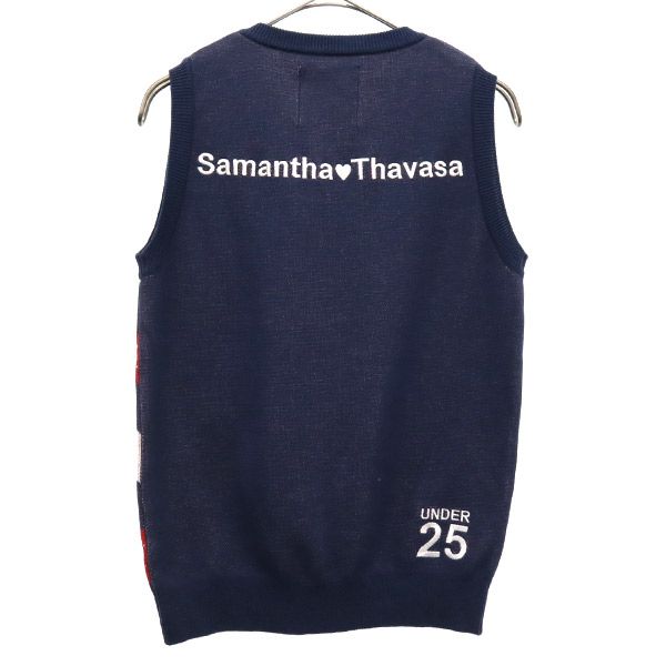 Samantha Thavasa サマンサタバサゴルフ ハート ゴルフ ニットベスト S ネイビー レディース