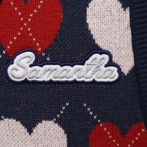 Samantha Thavasa サマンサタバサゴルフ ハート ゴルフ ニットベスト S ネイビー レディース