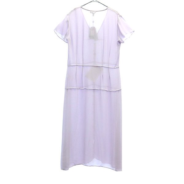 未使用 rag & bone ラグアンドボーン 半袖 シアー ロングワンピース S パープル レディース